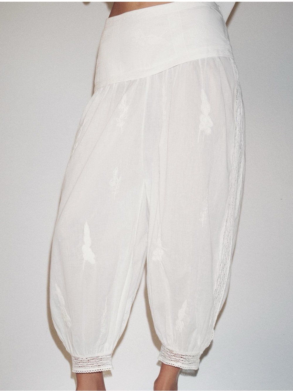 ZW COLLECTION EMBROIDERED BLOOMER PANTS